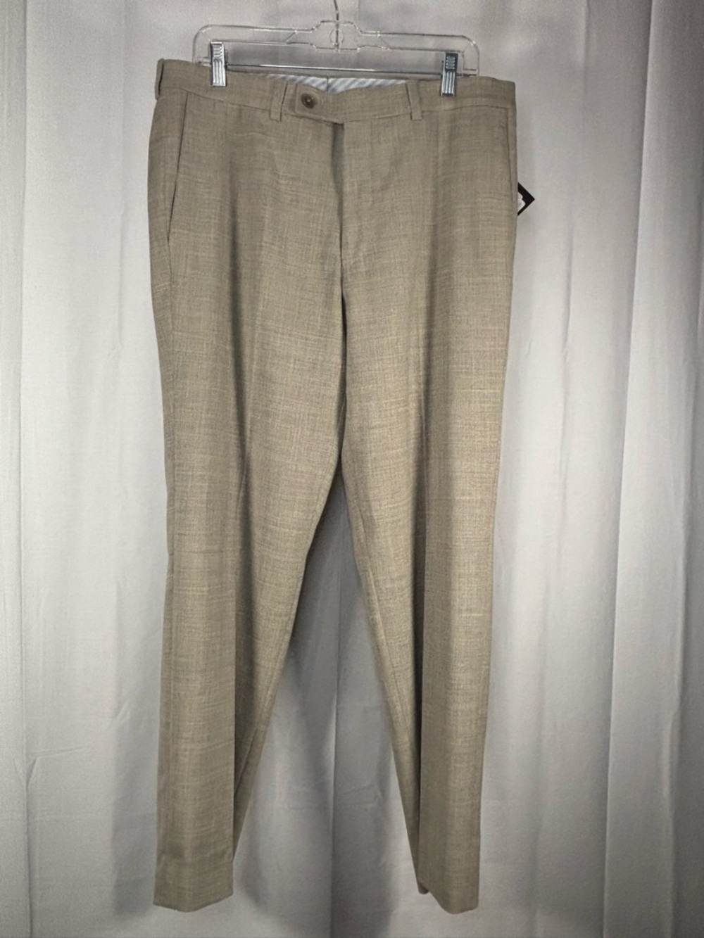 NWT SAKS FIFTH AVENUE  Koby Men's Poly, Wool, Linen Blend Dress Pants - Beige 34
